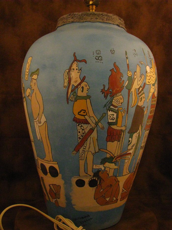 Mayan Lord Lamp view d.